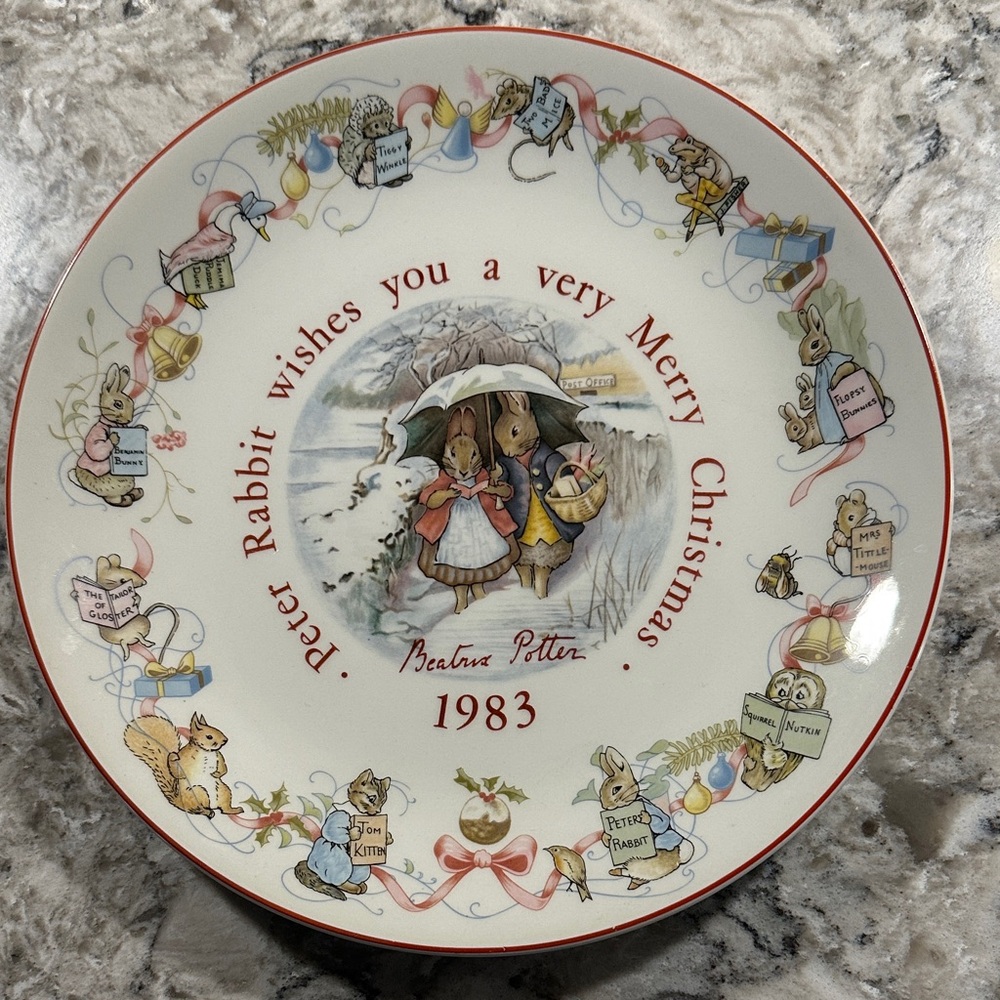 Which would Peter Rabbit Merry Christmas Plate made in England.